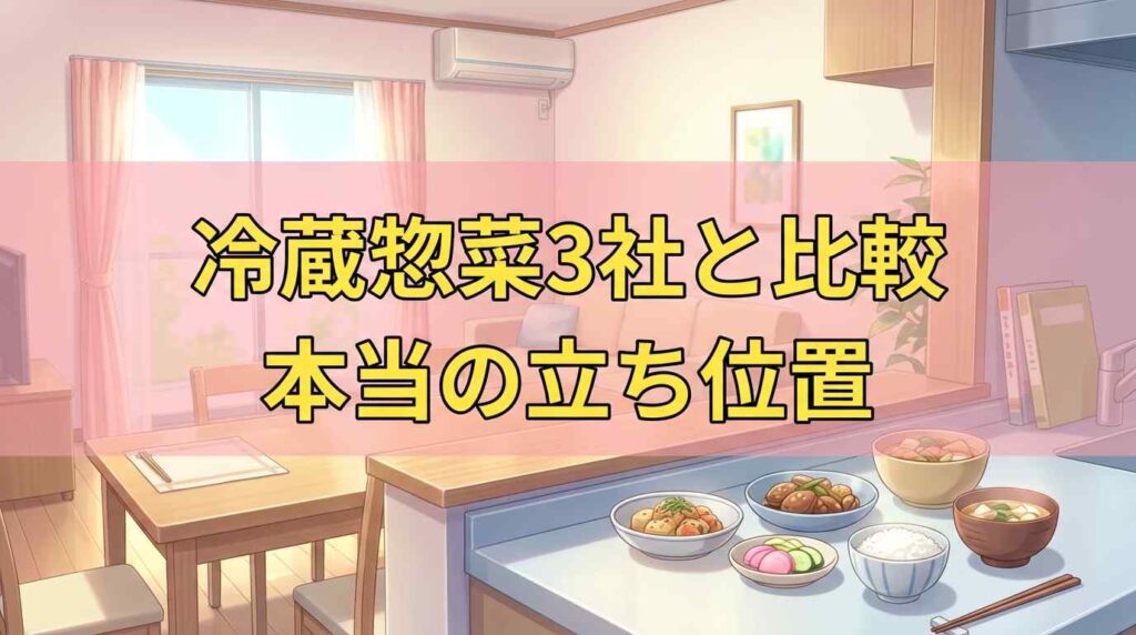 冷蔵の手作り惣菜サービスを見比べた立ち位置