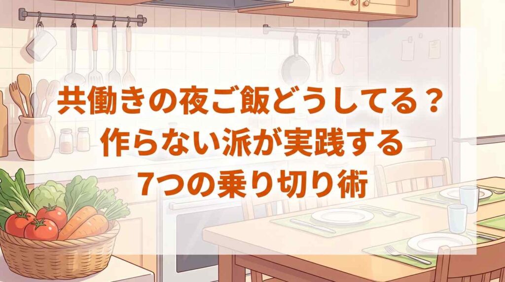 共働きの夜ご飯どうしてる？作らない派が実践する7つの乗り切り術【子供の食事は？】