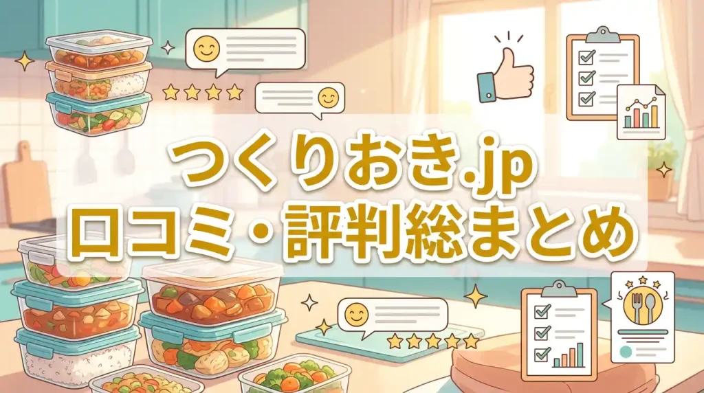 つくりおき.jp口コミと評判まとめ！料金・味・購入した理由を正直解説