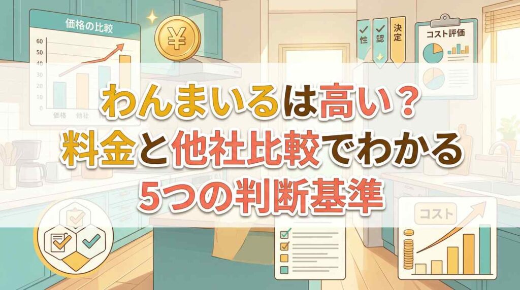 わんまいるは高い？料金と他社比較でわかる5つの判断基準