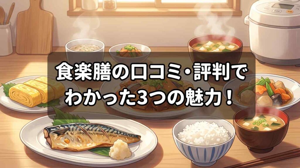 食楽膳の口コミ・評判でわかった3つの魅力！添加物・お試し・クーポン活用ガイド