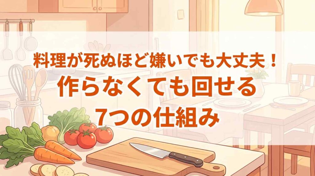 料理が死ぬほど嫌いでも大丈夫！作らなくても回せる7つの仕組み