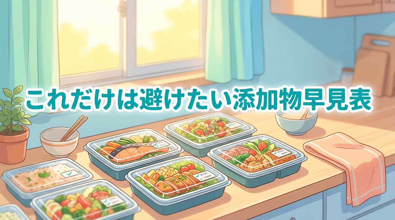 これだけは避けたい添加物早見表7選！無添加宅食でラクに減らす