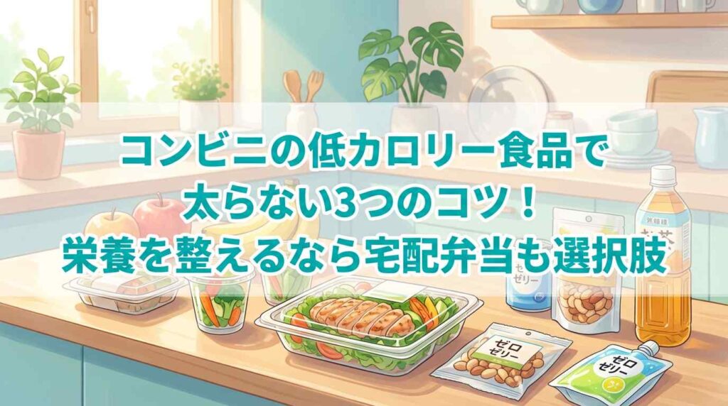 コンビニの低カロリー食品で太らない3つのコツ！栄養を整えるなら宅配弁当も選択肢