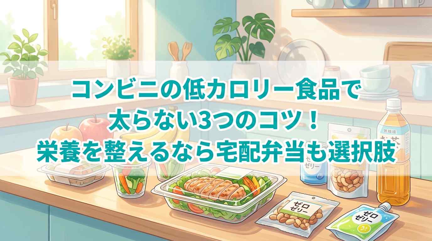 コンビニの低カロリー食品で太らない3つのコツ！栄養を整えるなら宅配弁当も選択肢