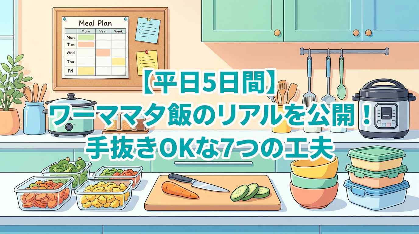 【平日5日間】ワーママ夕飯のリアルを公開！手抜きOKな7つの工夫