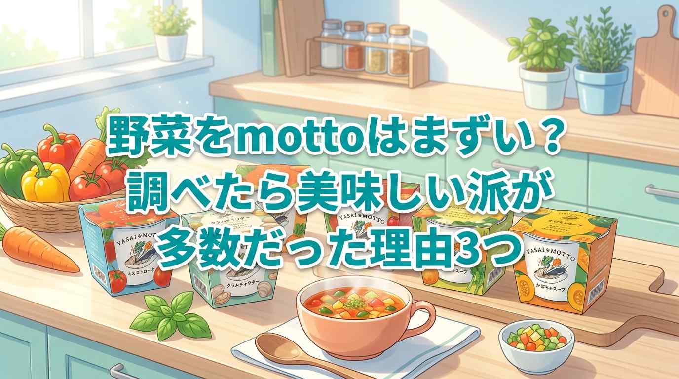 野菜をmottoはまずい?調べたら美味しい派が多数だった理由3つ