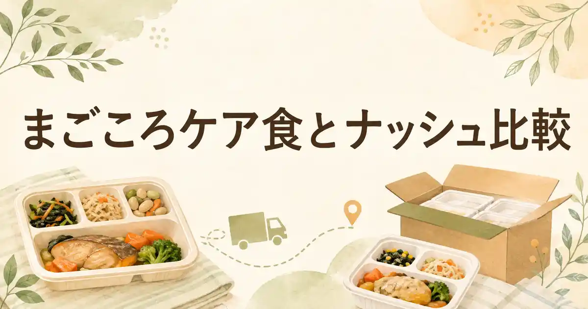 【比較】まごころケア食とナッシュはどっち？料金と制限食の違い7つで選ぶ