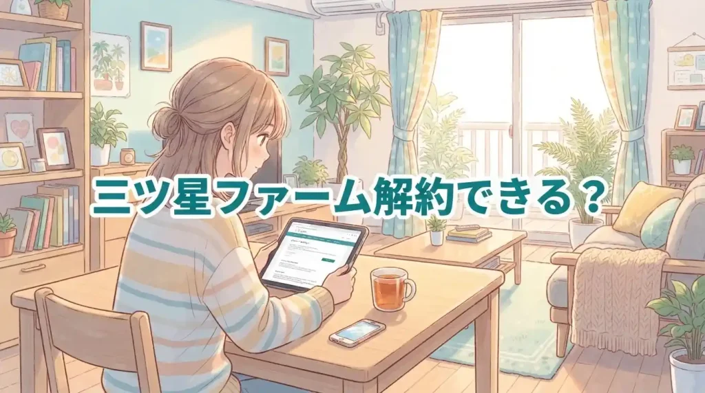 【重要】三ツ星ファームの解約できないは誤解?知恵袋の疑問に3ステップで回答!